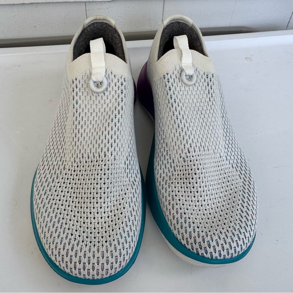 Allbirds Tree Dasher Relay Sneakers White Blue Purple size 9 - Picture 2 of 11